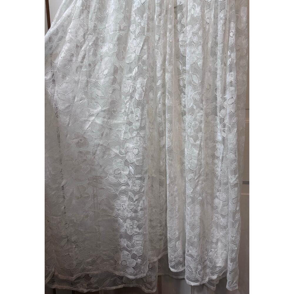 NWT For Love & Lemons Lorena White Lace Bodysuit Maxi Dress Size S - Picture 11 of 16
